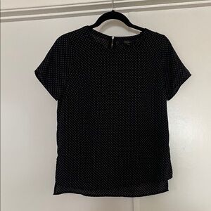 Black Polka Dot Women's Top